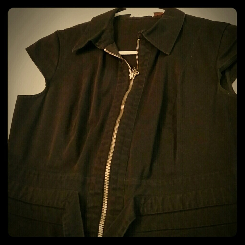 Cotton zip up dress